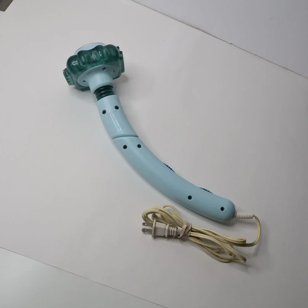 Conair Handheld Vibrating Muscle‎ Massager Wand with Heat Light Blue HM16L Works